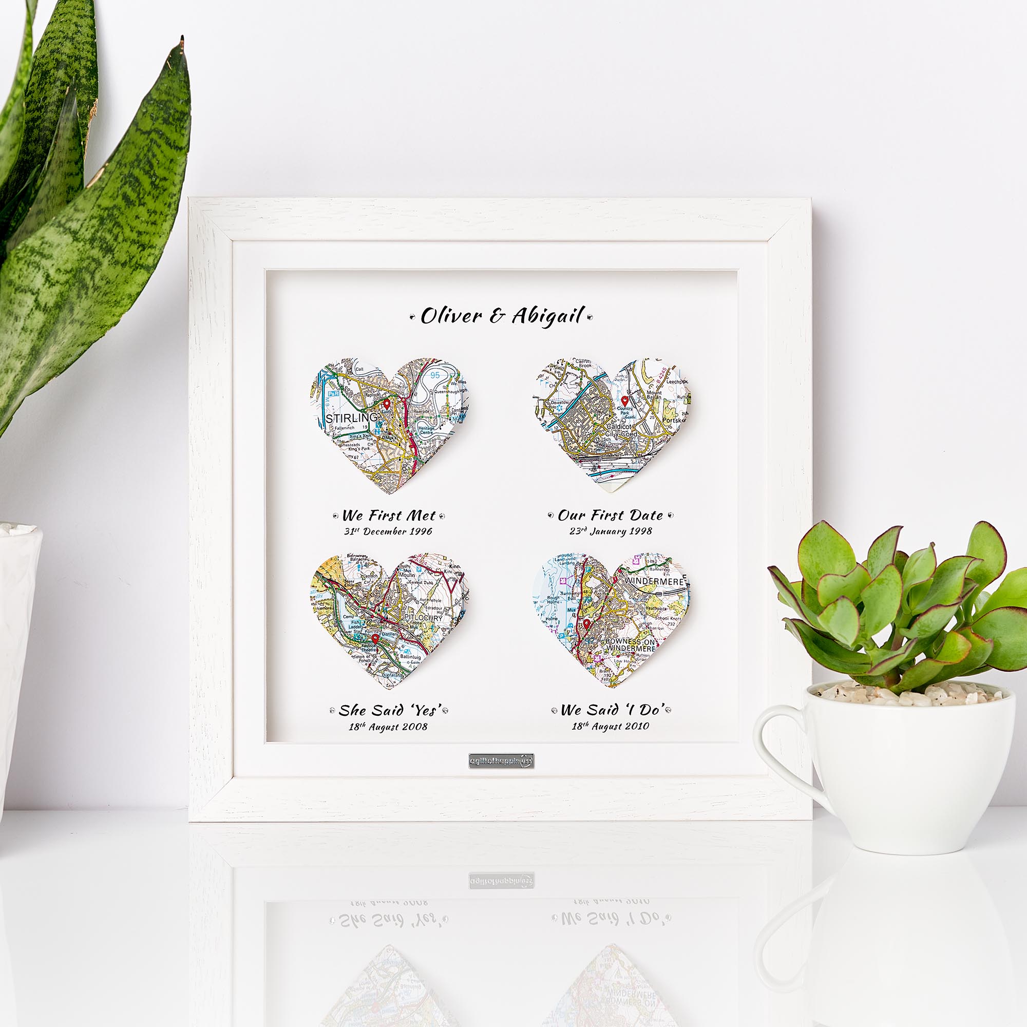 Map Wall Art Heart Map