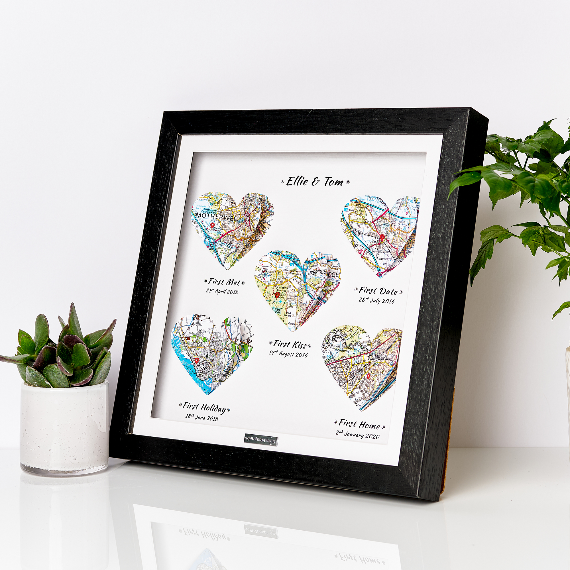 5 MAP EXAMPLES HEART STRUTT SQ BLK