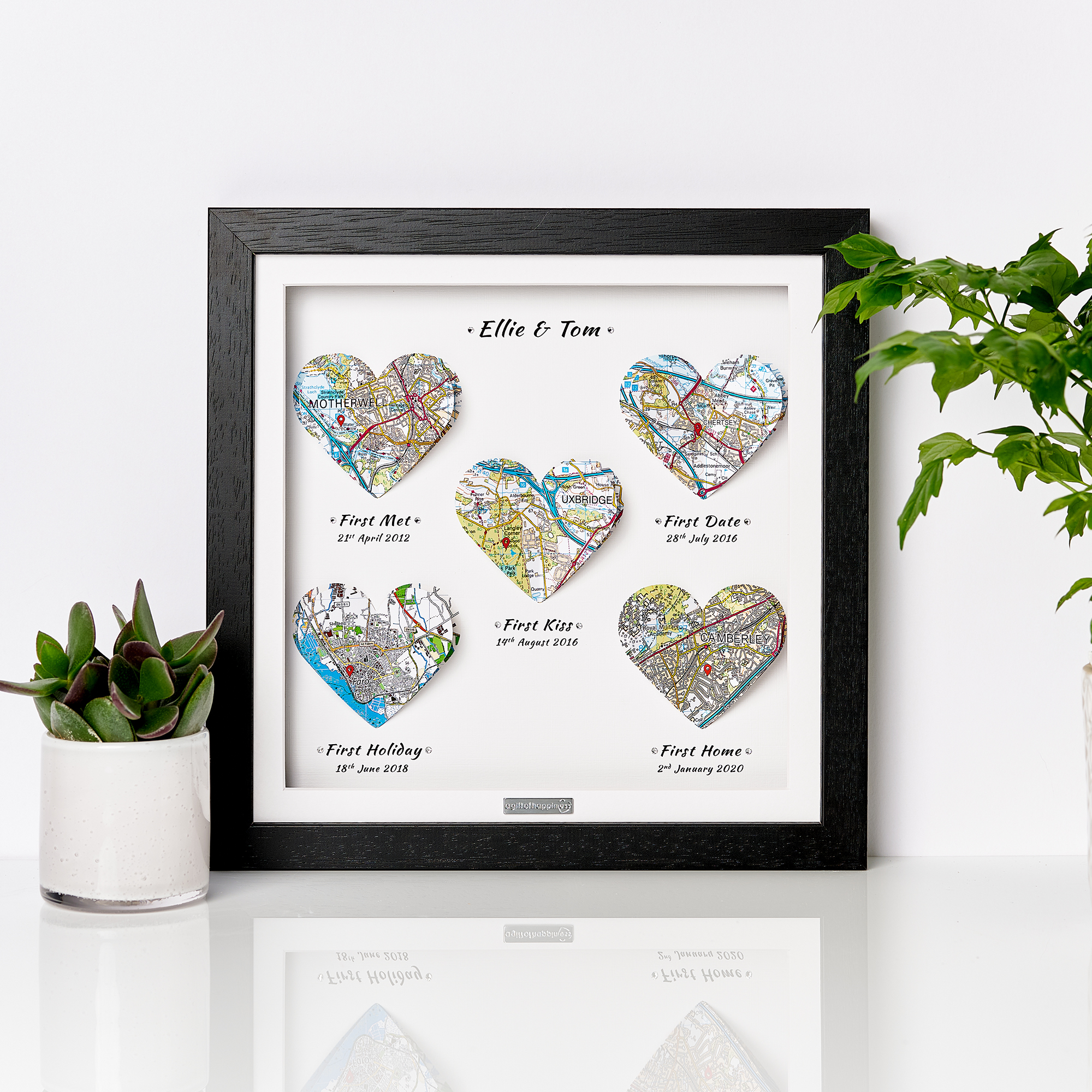 5 MAP EXAMPLES LOVE HEART HEADON SQ BLK