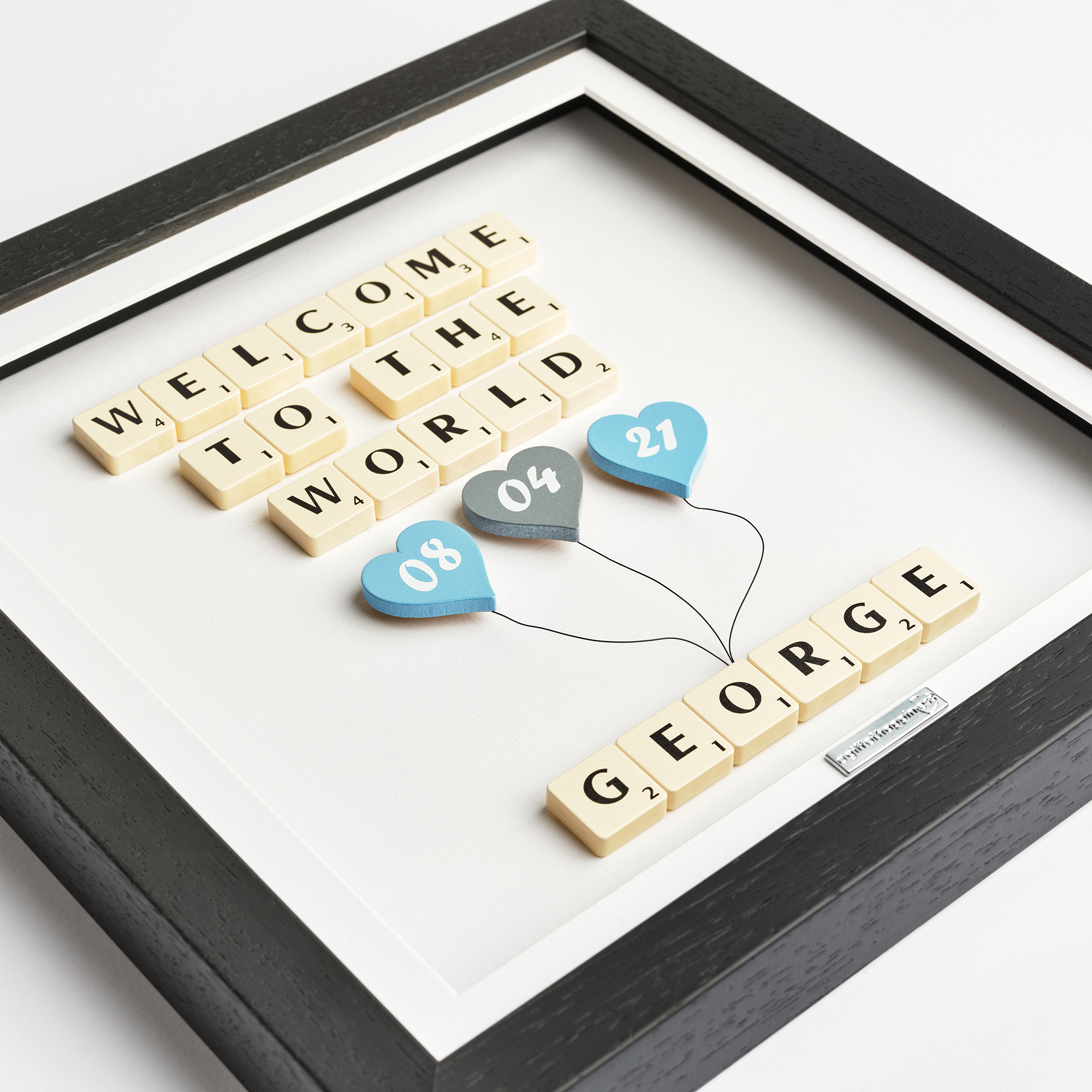 Welcome To The World New Baby Boy Personalised Gift Frame