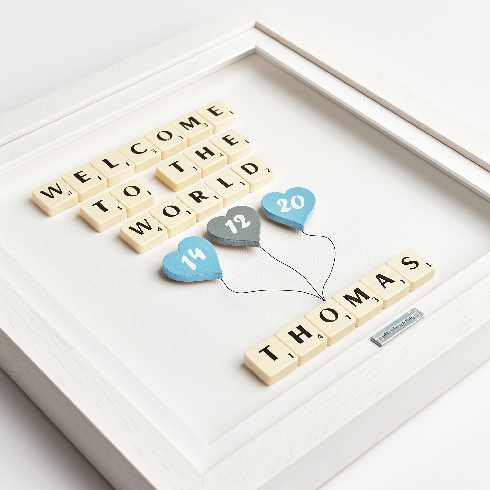 Welcome To The World New Baby Boy Personalised Gift Frame