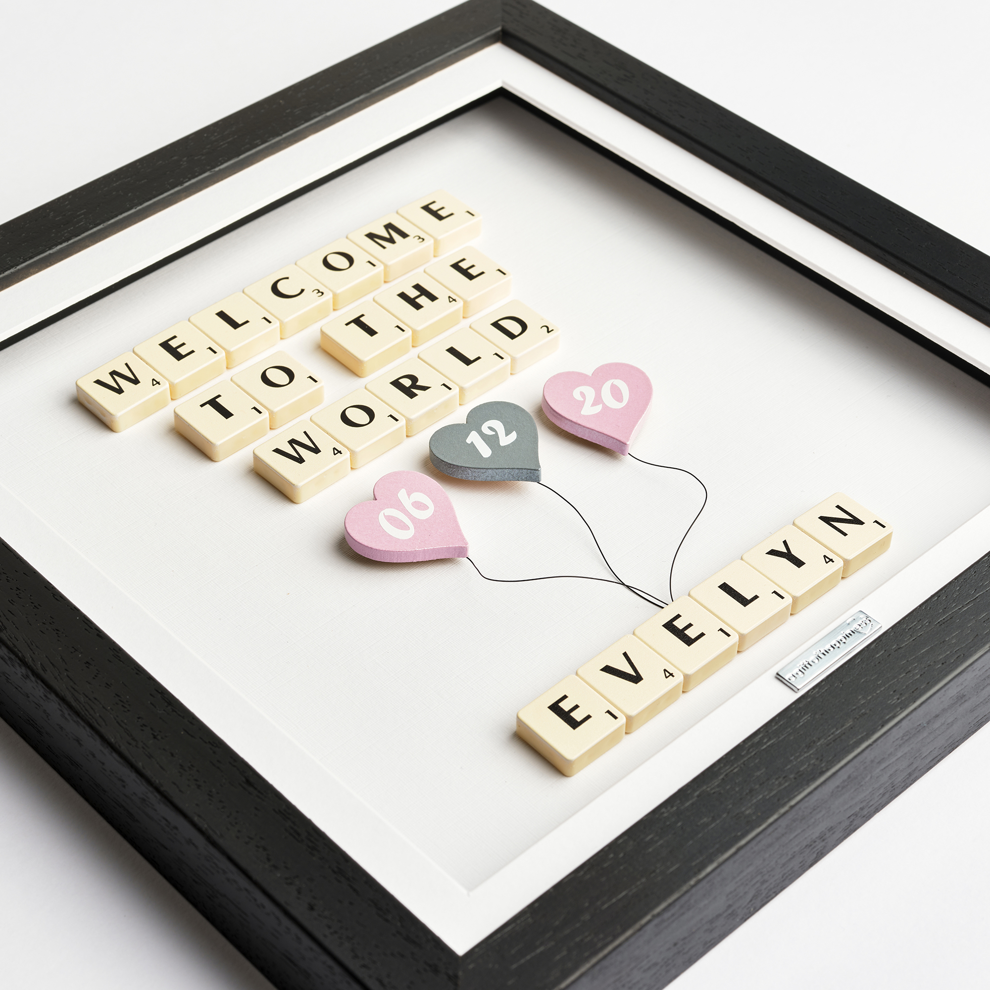 Welcome To The World New Baby Girl Personalised Gift Frame