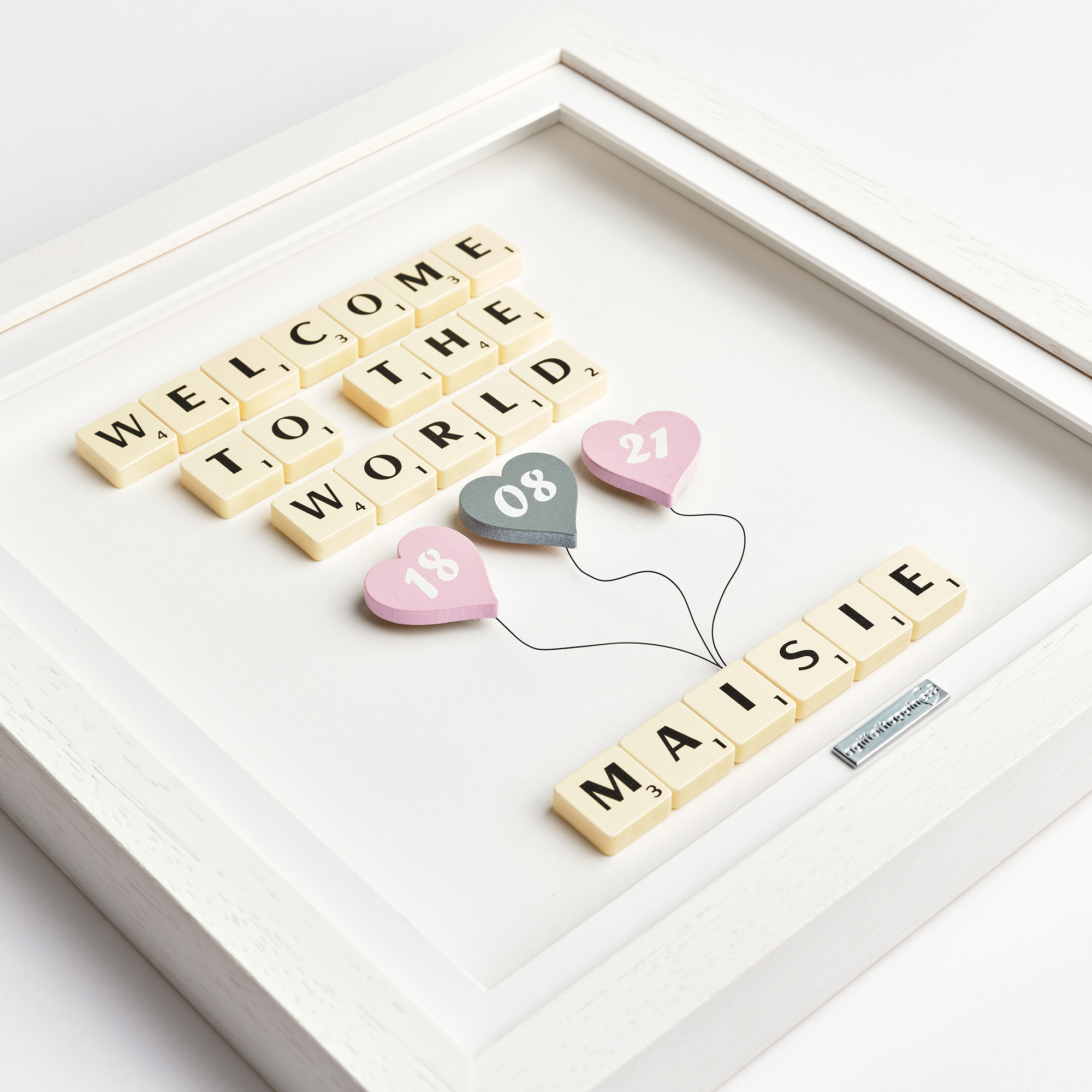 Welcome To The World New Baby Girl Personalised Gift Frame