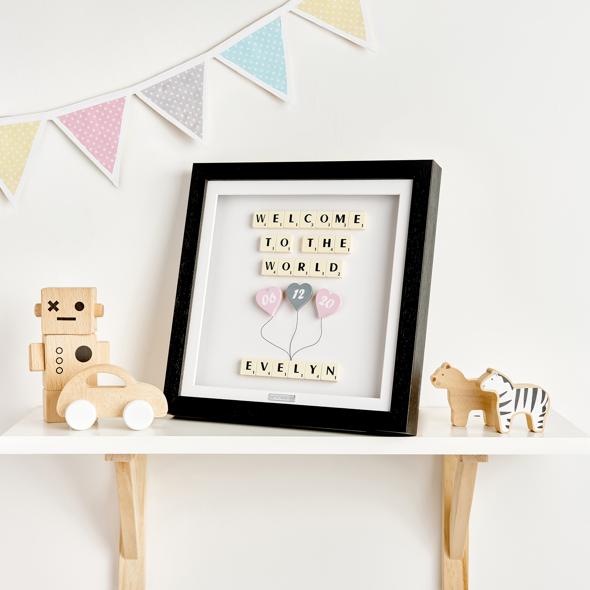 Welcome To The World New Baby Girl Personalised Gift Frame