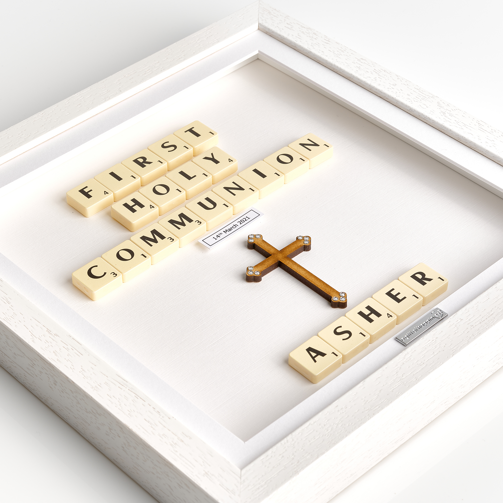 FIRST HOLY COMMUNION CROSS FLAT SQ