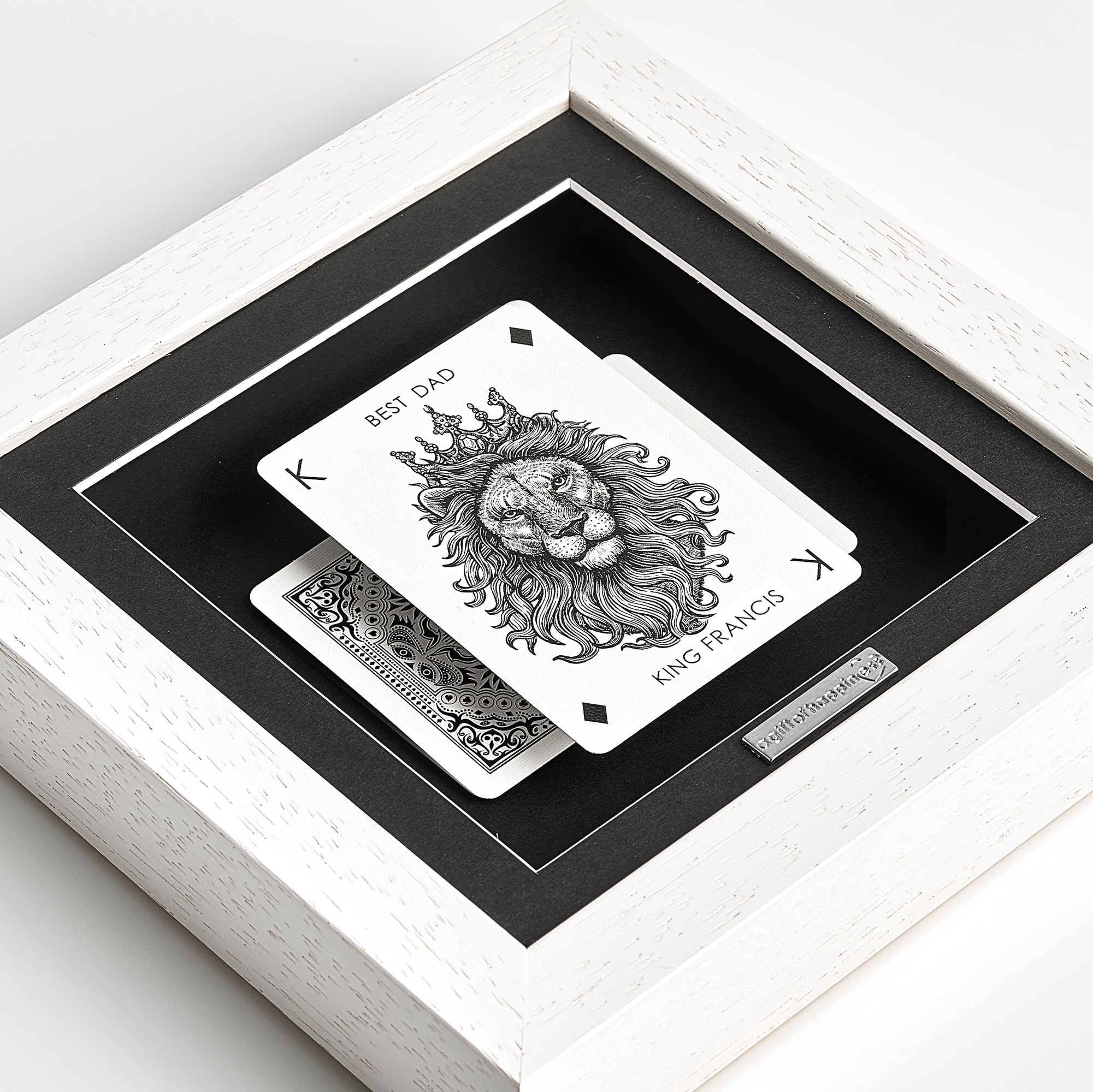 ‘Best’ Family Member Lion Playing Card Frame