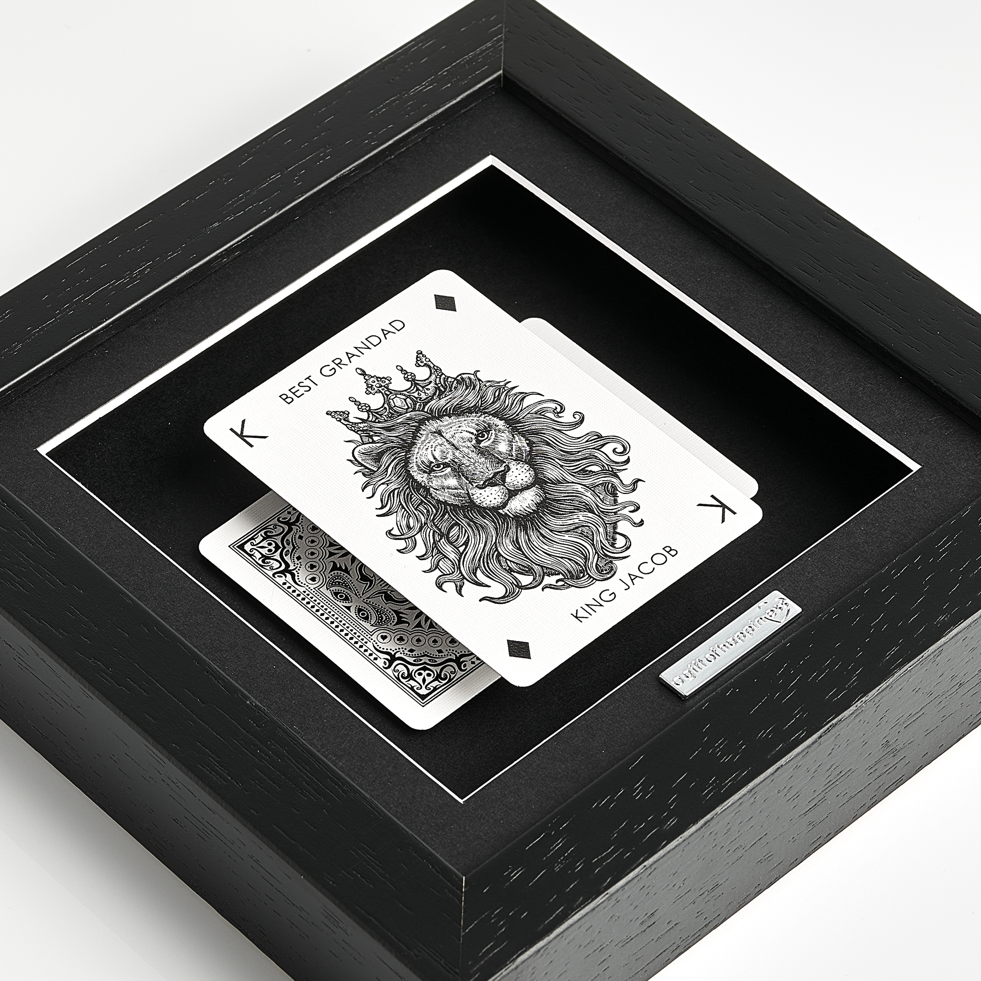 ‘Best’ Family Member Lion Playing Card Frame