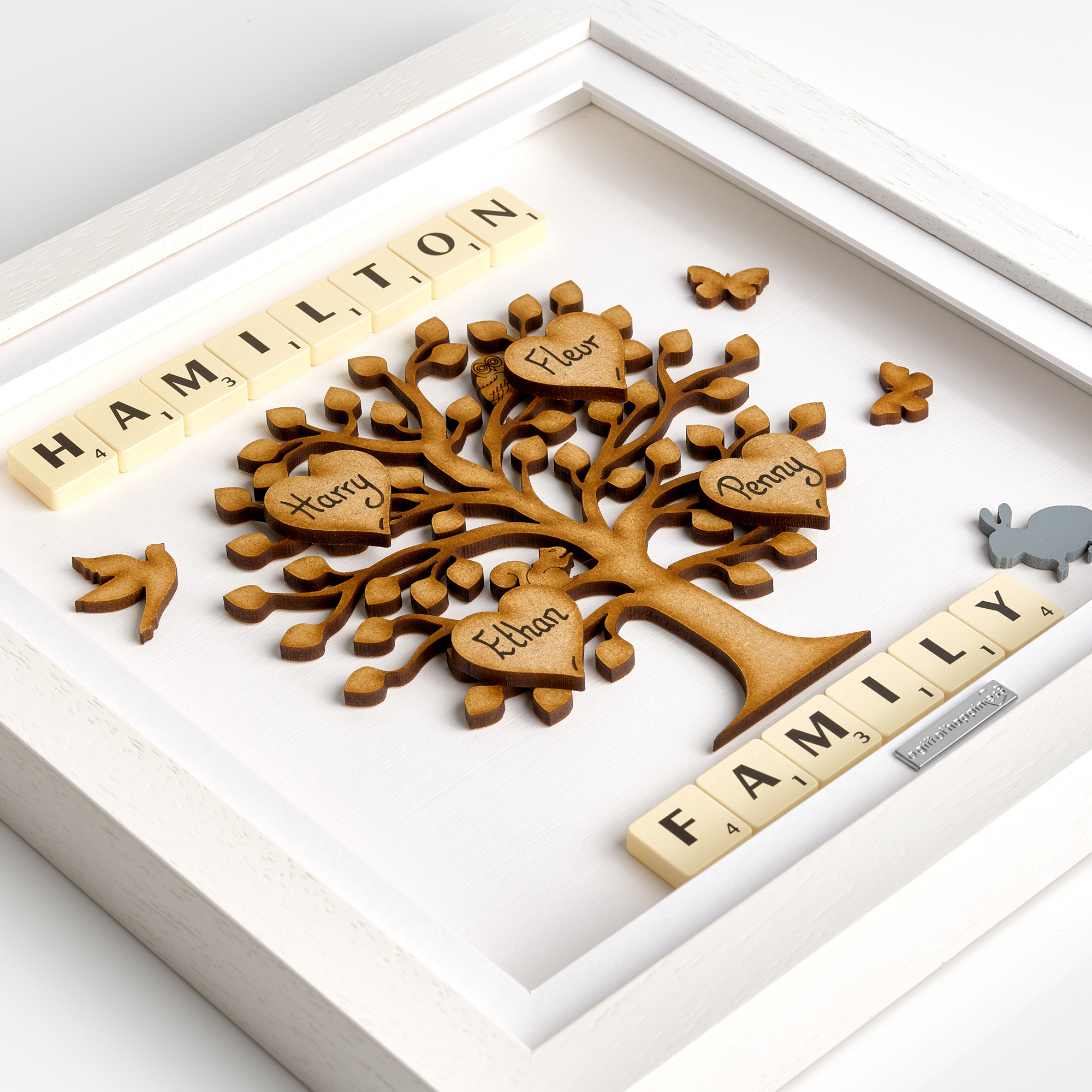 FAMILY SURNAME TREE FLAT SQ