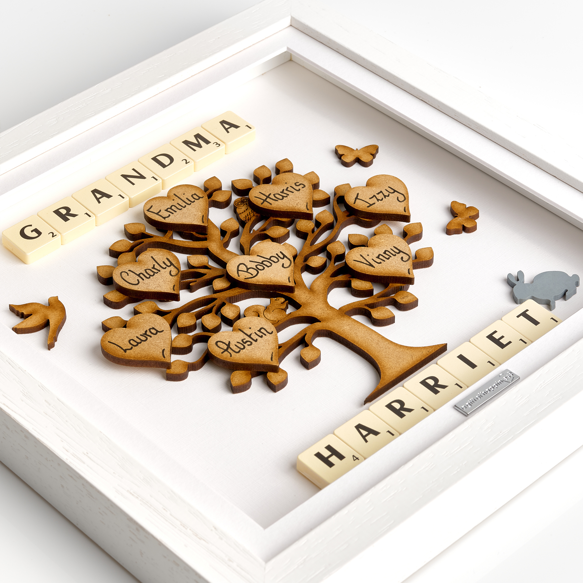 GRANDMA GRANDCHILDREN FAMILY TREE FLAT SQ