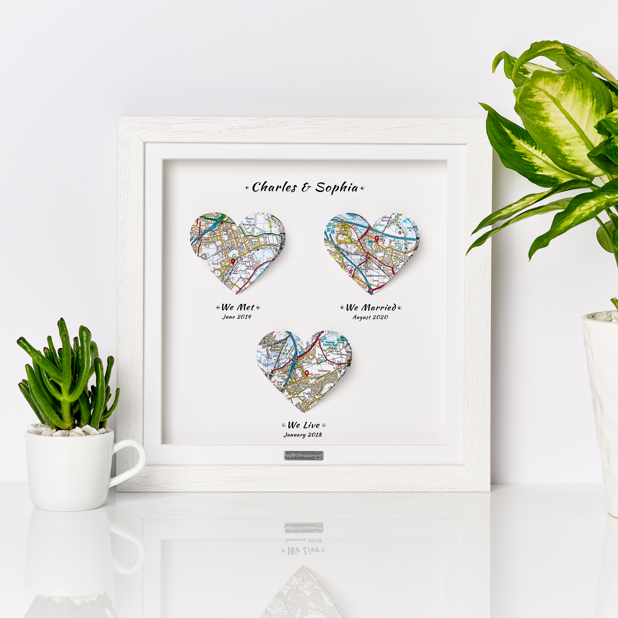 White wall art frame